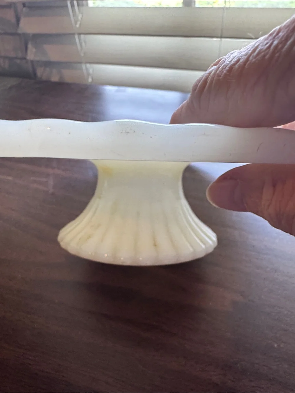 1950’s Anchor Hocking Milk Glass Cake Stand Plate